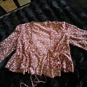 Floral Red Women's Top